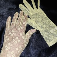 Дантелени къса ръкавици с пет пръста, снимка 2 - Ръкавици - 42848264