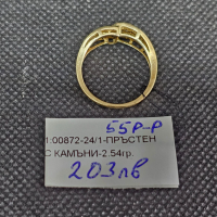 Златен дамски пръстен 2.54гр-14к, снимка 2 - Пръстени - 44714777