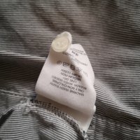 Нова сива H&M риза с бяло райе 38 S номер, снимка 5 - Ризи - 30140046
