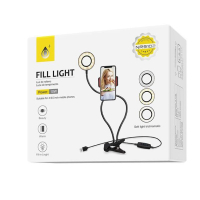 LED ринг лампа със стойка за телефон NR9102, 9см, 10w - TS5928, снимка 2 - Калъфи, кейсове - 44674123