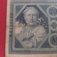 Райх банкнота 20 марки 1915г. Германия рядка за колекционери 28277, снимка 8 - Нумизматика и бонистика - 37142086