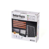 Прожектор 15W и соларен панел, студена светлина с дистанционно управление, снимка 3 - Соларни лампи - 31058736