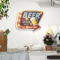 Светеща ретро табела Beer Бира Декорация на барове метални стенни декорации ретро тенекиени знаци , снимка 3 - Антикварни и старинни предмети - 44149897