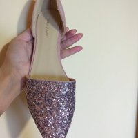 Дам.сандали-/изк.велур+брокат/-"Ideal shoes"-№40-цвят-розов. Закупени от Италия., снимка 6 - Сандали - 29287189