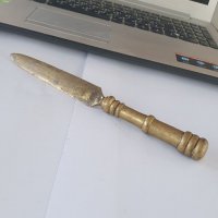 Антикварен бронзов нож за писма , снимка 1 - Антикварни и старинни предмети - 38506852