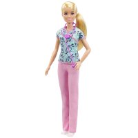 Кукла Barbie - Кукла с професия медицинска сестра GTW39, снимка 2 - Кукли - 44225307