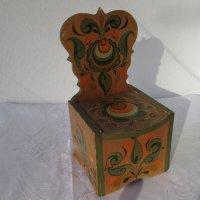 Дървена стара кутия за стена с капак, снимка 7 - Антикварни и старинни предмети - 29729469