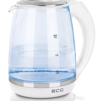 ✨Кана за вода ECG RK 2020 White Glass, 1850-2200 W, 2.0L, Бял , снимка 1 - Кани - 44747768