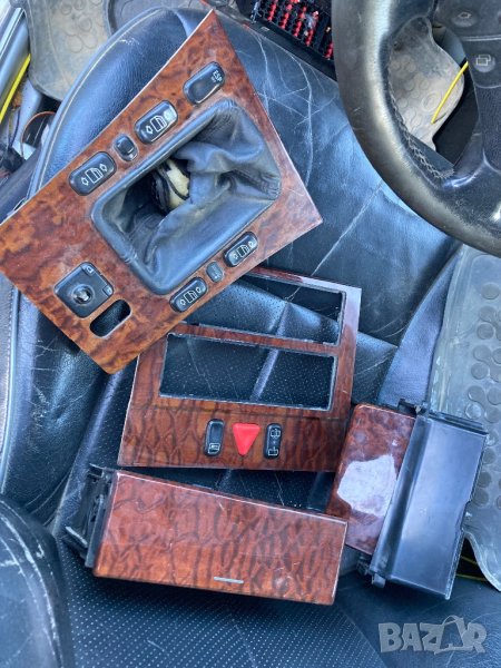 W210 панели пепелник конзола махагон интериор, снимка 1