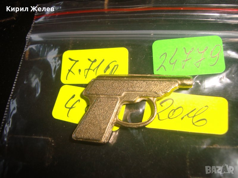 МИНИАТЮРНО БРОНЗОВО ПИСТОЛЕТЧЕ 24779, снимка 1