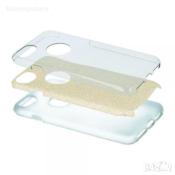 Калъф Glitter 3в1 за Samsung A54 5G / Сребрист / Баркод : 3132212, снимка 1