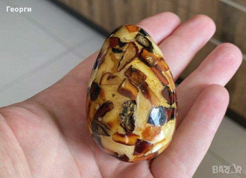 Яйце от Балтийски кехлибар , снимка 1