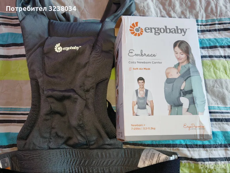 Ергономична раница Ergobaby Embrace Soft Mesh, снимка 1