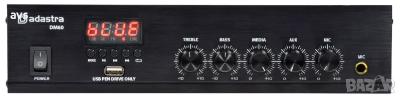 Професионален усилвател Adastra DM60 100V 60W, снимка 1