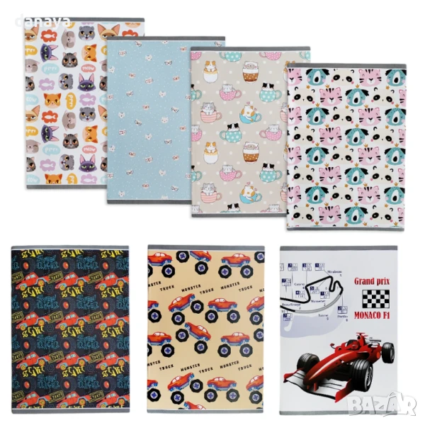 1091 Тетрадка с тесни и широки редове малък формат А5 20 листа офсетова хартия, снимка 1