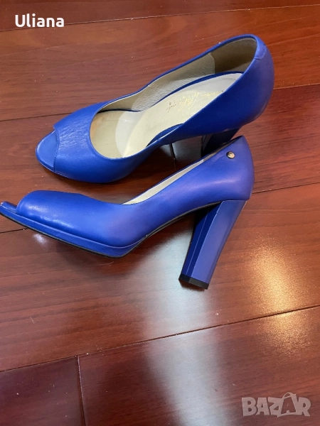 Дамски обувки висок ток кожа, снимка 1