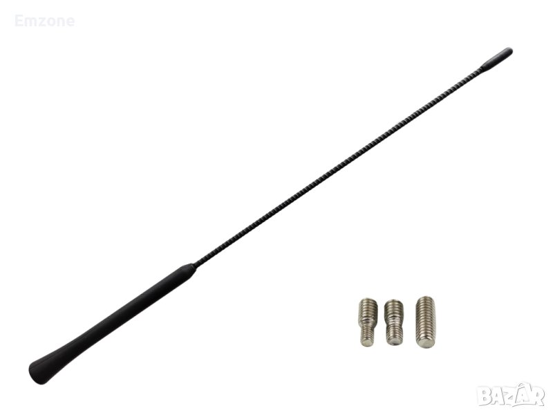 Универсален Накрайник за Антена 40см за Кола с 3бр. Адаптери Преходник, снимка 1