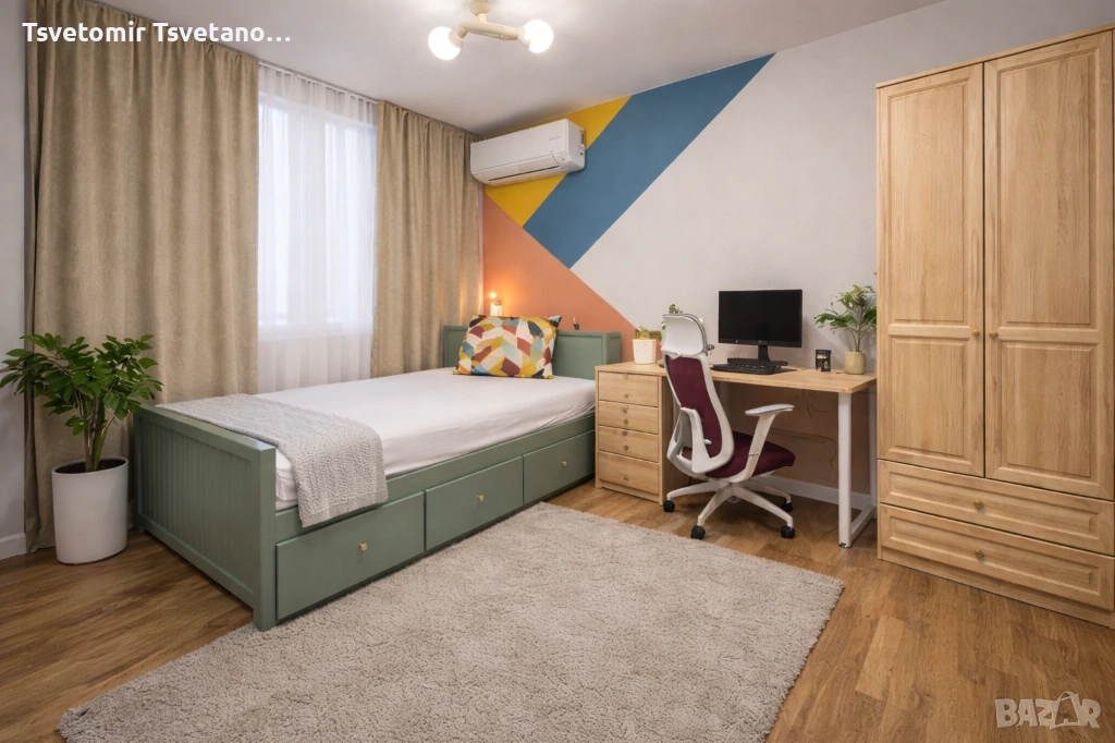 Обзаведена стая под наем в поддържан апартамент, снимка 1