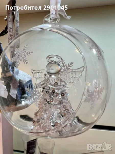 КРИСТАЛНА ТОПКА С АНГЕЛЧЕ, снимка 1