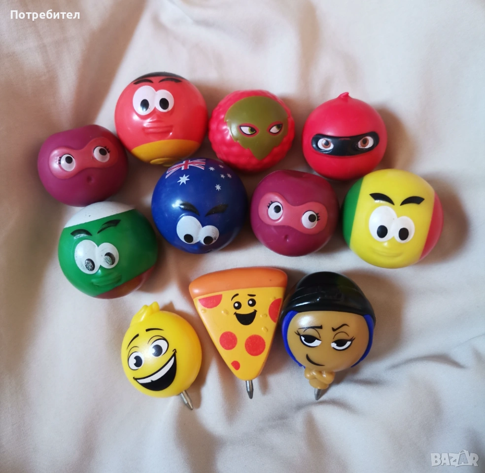 Топчовци и емоджи химикали детски играчки фигурки за колекция , снимка 1