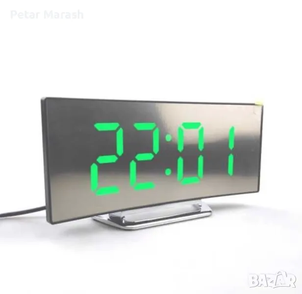 LED Цифров часовник - огледален, снимка 1