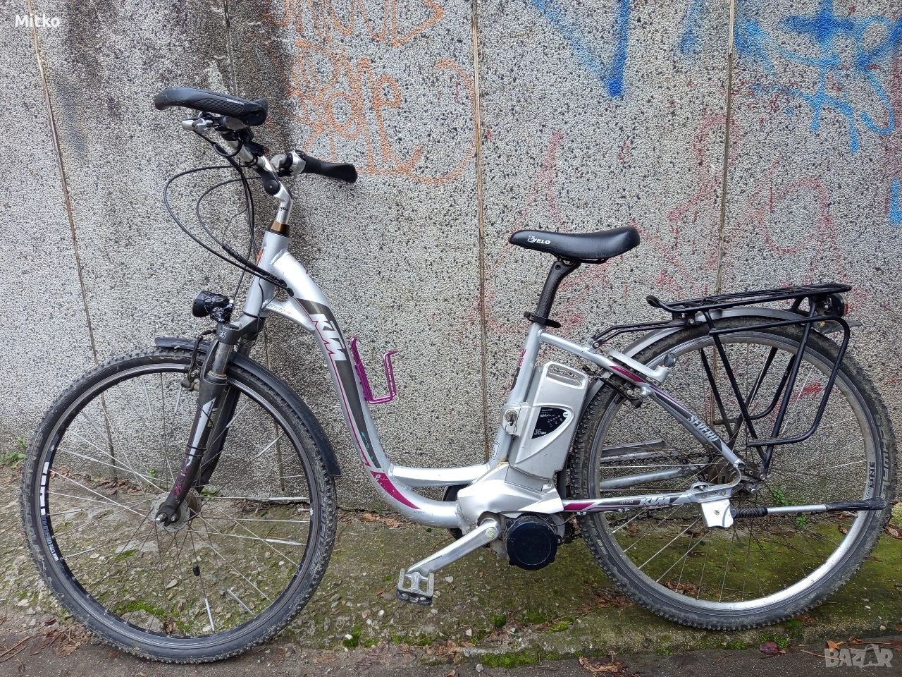 КТМ Електрически алуминиев велосипед 28 цола работи перфектно но липсва зарядно, снимка 1