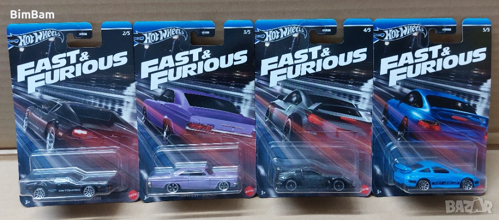 Колички Hot Wheels Fast & Forious / Хот Уилс - 4 модела / 009, снимка 1