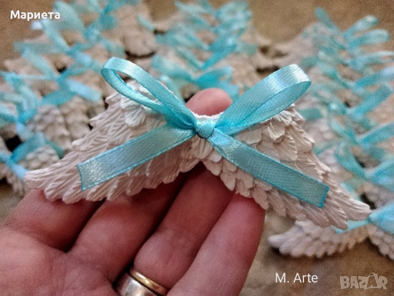 Подаръчета за гости Магнити Ангелски Крила за Кръщене Сватба Подаръци Гипсови Фигурки , снимка 1