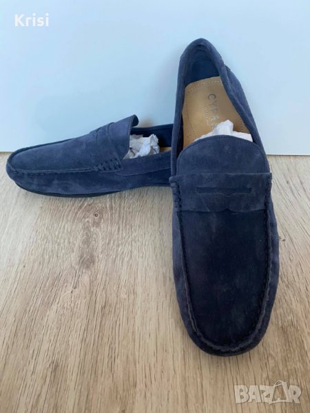 Мъжки мокасини естествен велур, снимка 1