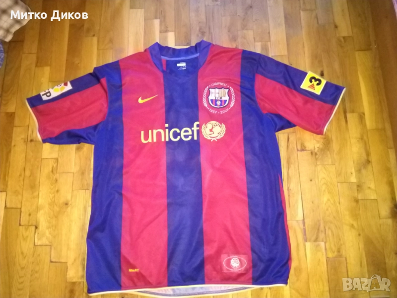 Барселона футболна тениска Найк №19 Меси ?007 г размер ХЛ, снимка 1