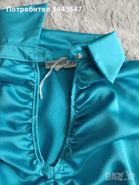 Къса риза в тюркоазен цвят.Нова, снимка 1