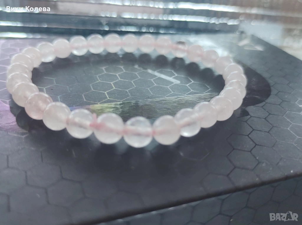 Гривна от Естествен Розов Кварц, снимка 1