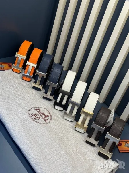 колани от естествена кожа в кутия hermes 3см, снимка 1