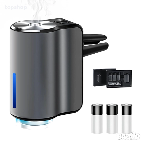  Чисто нов запечатан в целофан арома дифузер за кола, 2025г. умен регулируем арома дифузер с 3 аро.., снимка 1