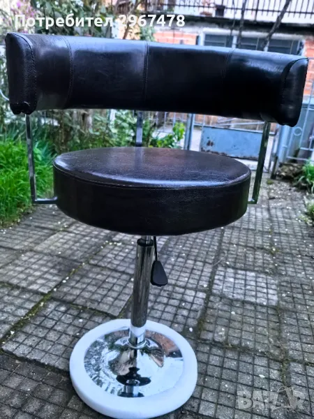 Бар стол кожа /регулируем , снимка 1