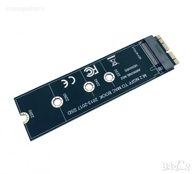 Адаптер за M2 SSD към Apple SSD - Macbook Air 2013 2014 2015 2016 2017 M.2 M Key PCIe X4 NGFF, снимка 1