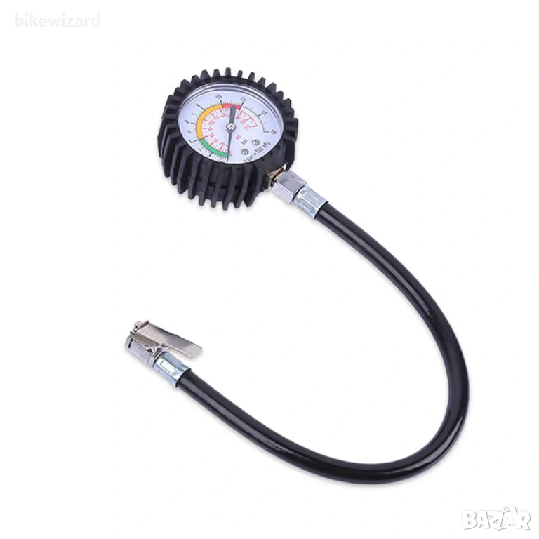 Аксесоар за компресор и манометър за гуми – дължина на тръбата 38 см НОВИ, снимка 1