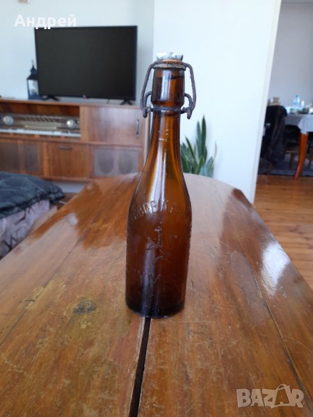 Стара бирена бутилка Пивоварно Дружество Шумен Русе 1940, снимка 1