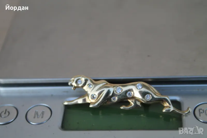 Златна брошка пума , снимка 1