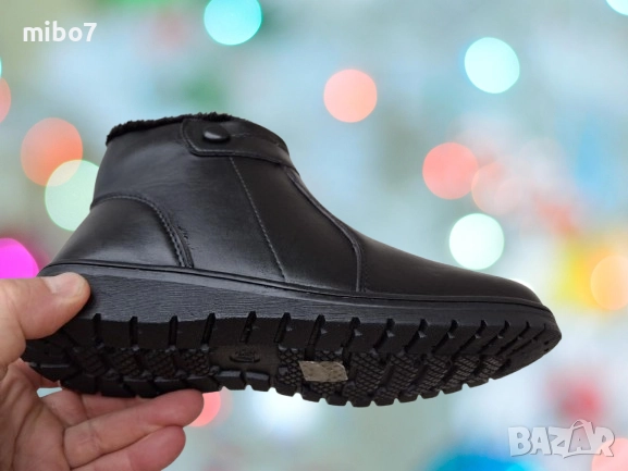  Дамски зимни боти с цип и топъл хастар в черно., снимка 5 - Дамски боти - 52695837