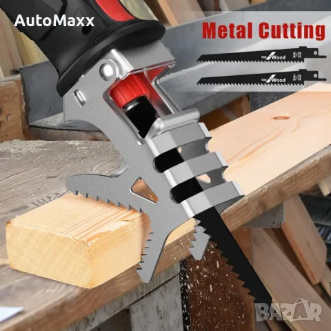 PULITUO 12V саблен трион с 2 x 2,0 Ah батерии,4х ножа променлива скорост от 0 до 3000 RPM, снимка 4 - Винтоверти - 49326021