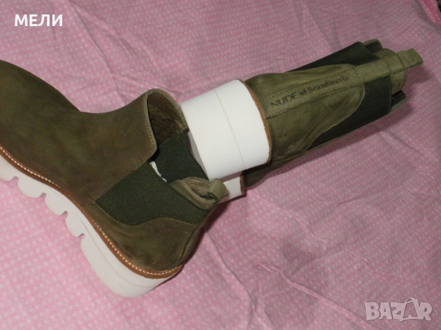 NUDE нови дамски боти естествена кожа 38, снимка 6 - Дамски боти - 51839255