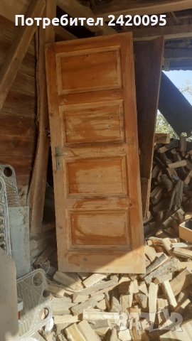 Продавам дървена врата -80лв, снимка 4 - Интериорни врати - 30171235
