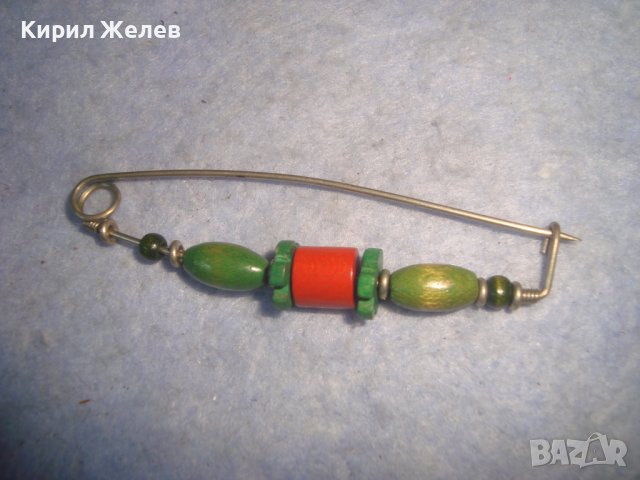 МНОГО КРАСИВА ХИПАРСКИ ГРЪНЧ СТИЛ ХЕНД-МЕЙД ФЕШЪН ФИБУЛА АРТ ИГЛА с ЕЛЕМЕНТИ от ДЪРВО 22168, снимка 7 - Други - 37630746