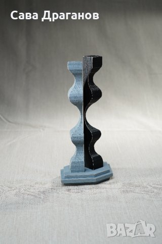 Малка пластика от дърво "Един нюанс сиво", снимка 6 - Други - 40359774