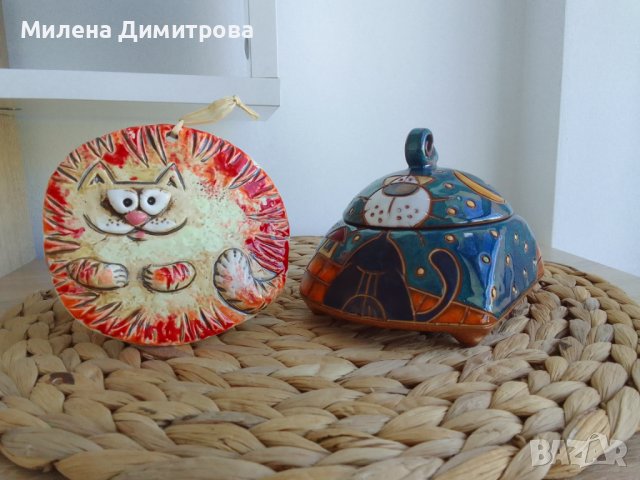 Керамични изделия Котки , снимка 1 - Декорация за дома - 42523961