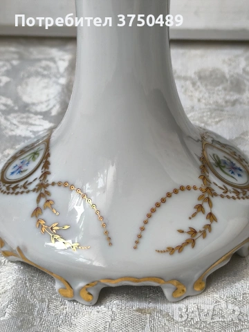 Красив и изящен свещник Limoges -Франция, снимка 3 - Антикварни и старинни предмети - 53888366