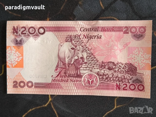 Банкнота - Нигерия - 200 найра UNC | 2023г., снимка 2 - Нумизматика и бонистика - 54182139