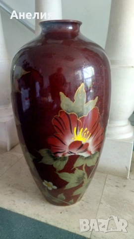 Ваза с лотус и райска птица , снимка 5 - Вази - 51553912