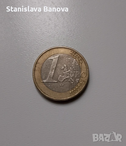 Австрийска евро монета от 1 евро от 2002г. с Моцарт,с грешки, снимка 2 - Нумизматика и бонистика - 53053128